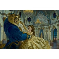 オフィシャル 美女と野獣 アート サイン入り ディズニー Disney 正規品 ディズニー 公式ファインアート 美女と野獣 