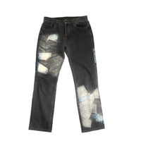MORGAN HOMME Patchworked Straight Denim Pants