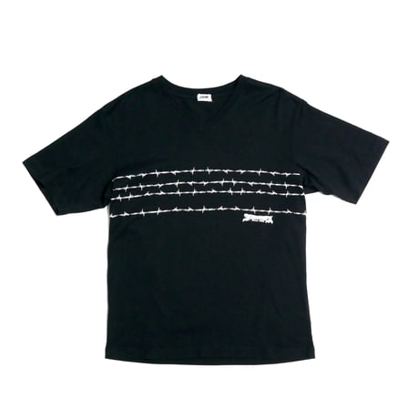 JUNMEN Barbed Wire Designed V-Neck Tee