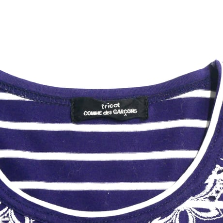 ad2003 tricot COMME des GARÇONS Embroidered Border Tee