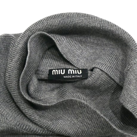 2000s MIU MIU Elbow Patched High Neck Knit
