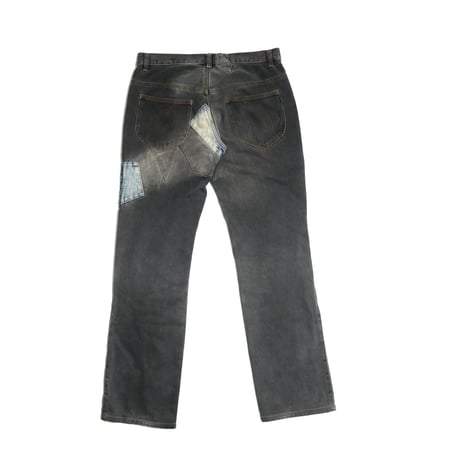 MORGAN HOMME Patchworked Straight Denim Pants