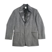 VERSACE Lether Lapel Tailored Jacket