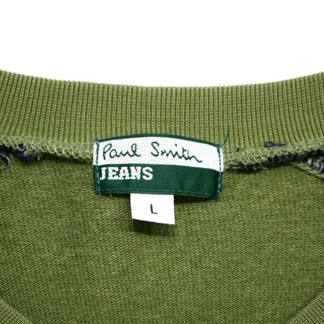 1990s Paul Smith JEANS Bi-Color Long Sleeve Top