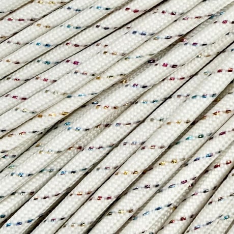 SG72 Milk Ivory Single Spangle Glitter パラコード 4mm 50m