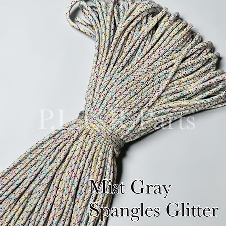 SG043 Mist Gray Spangle Glitter   パラコード 4mm 100m