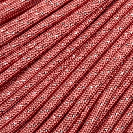 #056-2 Coral Satin Glitter パラコード 4mm 100m