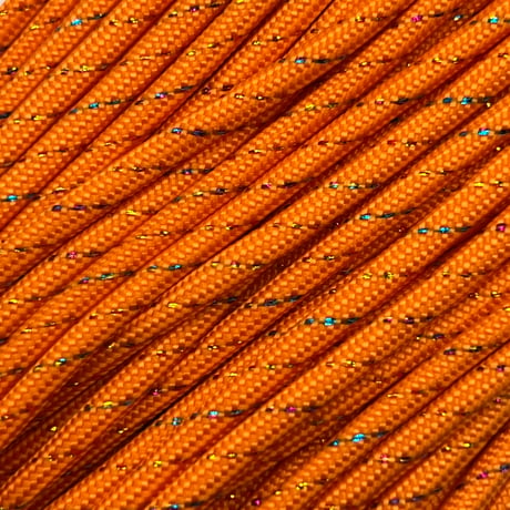 SG31 Orange Spangle Glitter   パラコード 4mm 50m