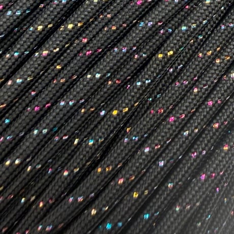 SG33 Lustre Black Single Spangle Glitter パラコード 4mm 50m