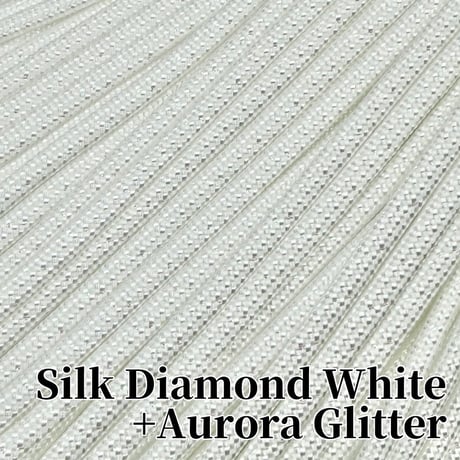 #OR39 Silk Diamond White+Aurora Glitter パラコード 4mm  一部光沢あり