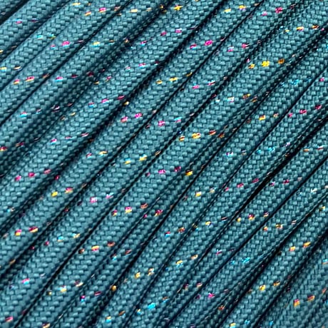 SG62 Dusty Teal Single Spangle Glitter パラコード 4mm 50m