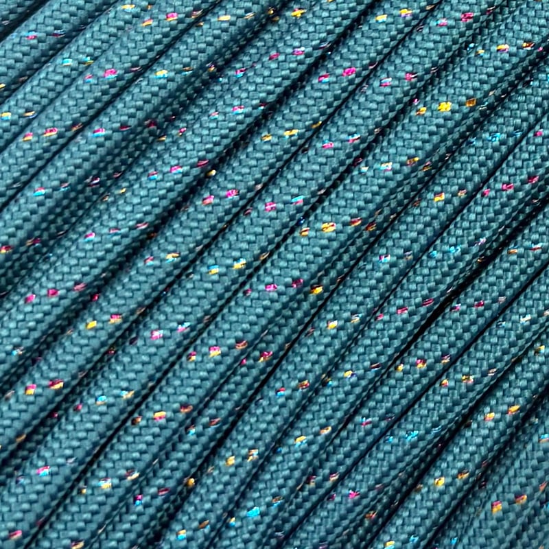 #ばるるん♪2 パラコード240m SG62 Dusty Teal Single Spangle Glitter パラコード 4m