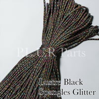 SG033 Lustre Black Spangle Glitter   パラコード 4mm 100m