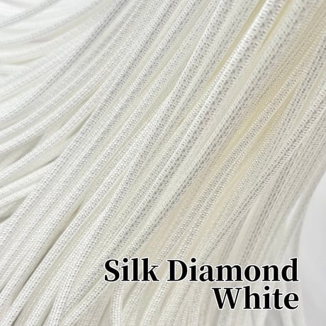 #OR38 Silk Diamond White パラコード 4mm  一部光沢あり