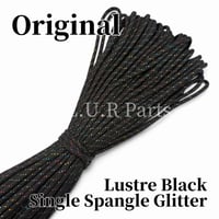 SG33 Lustre Black Single Spangle Glitter パラコード 4mm 50m