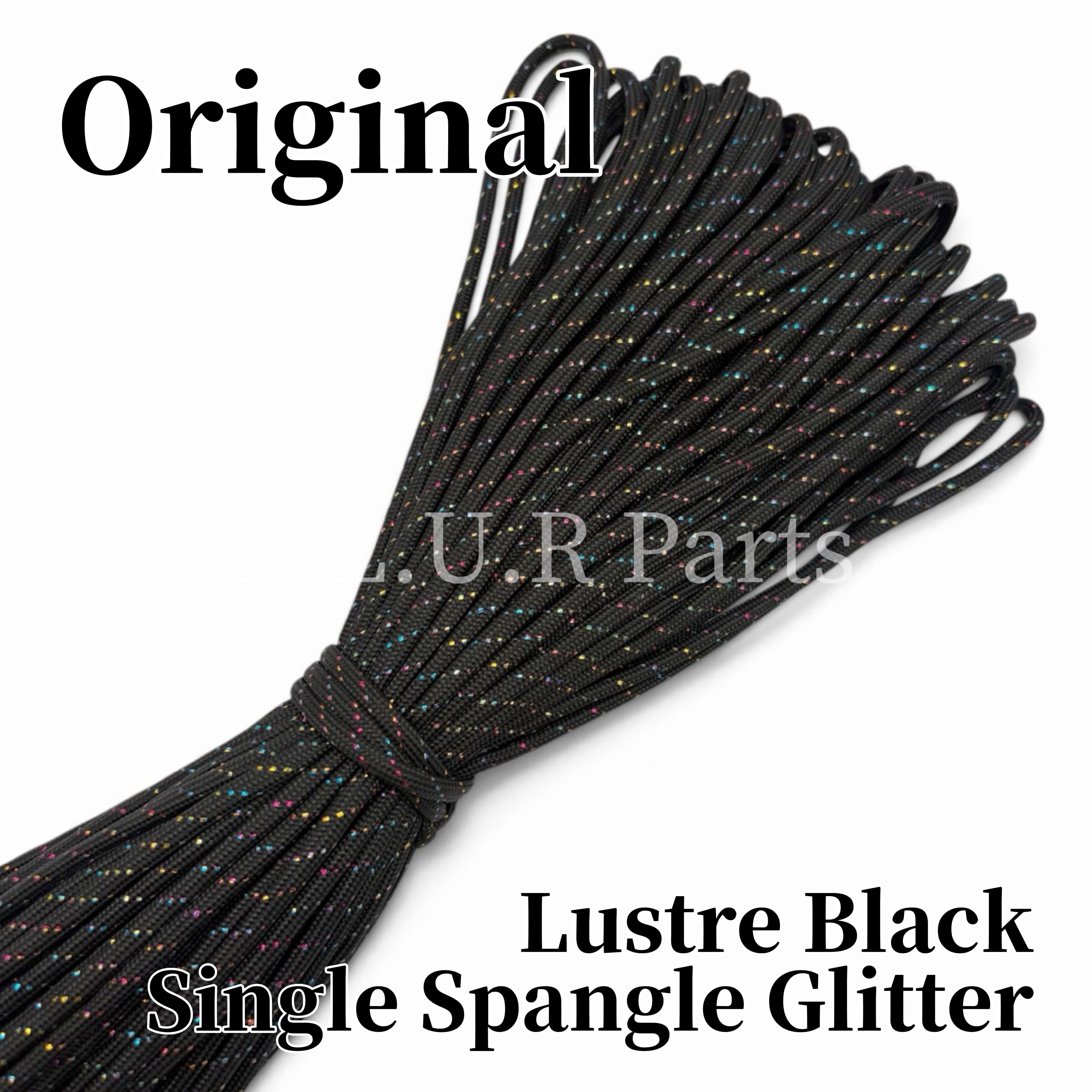 SG33 Lustre Black Single Spangle Glitter パラコード