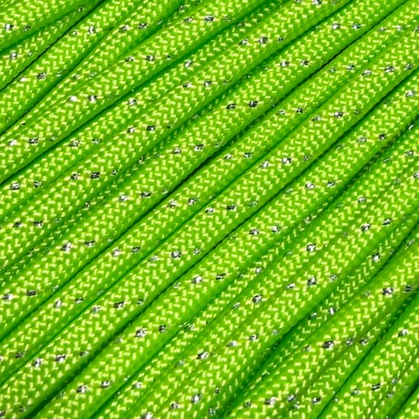 #058-2 Neon Lime Glitter パラコード 4mm 100m