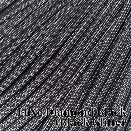 #OR41 Luxe Diamond Black+Black Glitter パラコード 4mm  一部光沢あり