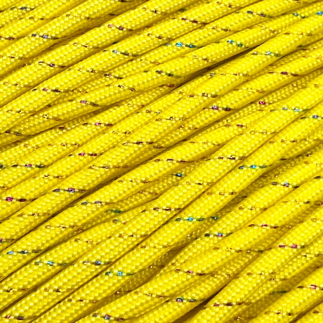 SG15 Yellow Spangle Glitter   パラコード 4mm 50m