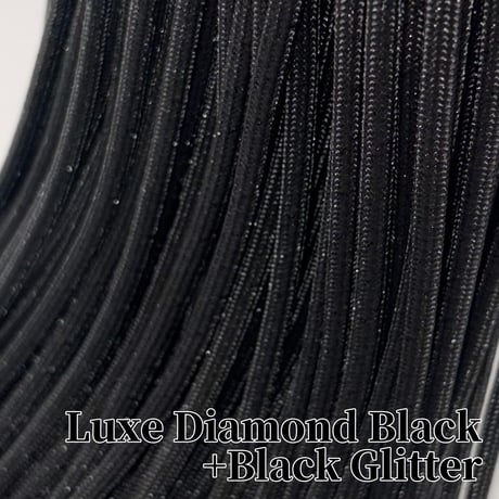 #OR41 Luxe Diamond Black+Black Glitter パラコード 4mm  一部光沢あり