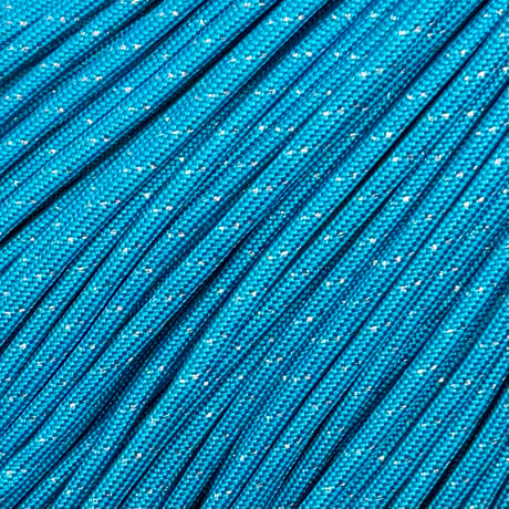 #009-2 Marine Turquoise Glitter パラコード 4mm 100m 光沢あり