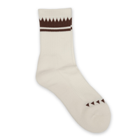 《RWCHE》ARROW SOCKS / WHITE×BROWN