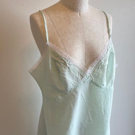 〈vintage〉mint green cotton onepiece