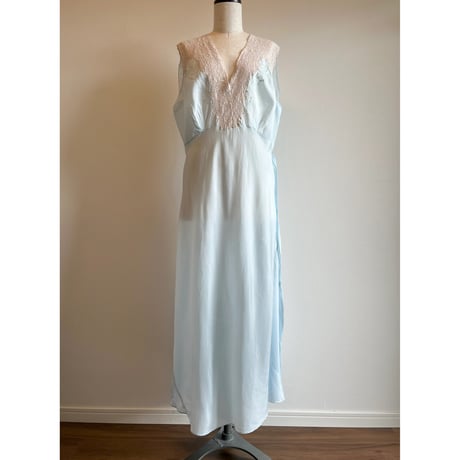 〈antique〉sax blue slip dress