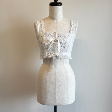 〈antique〉cutwork lace corset cover