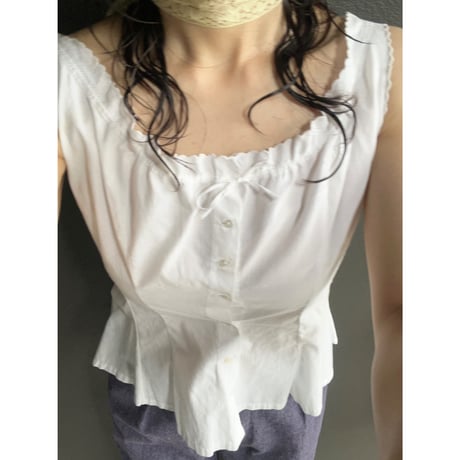 〈antique〉scallop design corset cover