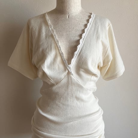 〈vintage〉euro cutsew ivory