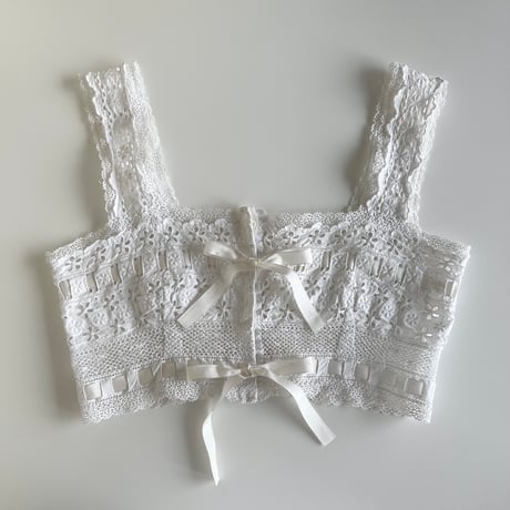 〈antique〉cutwork lace corset cover