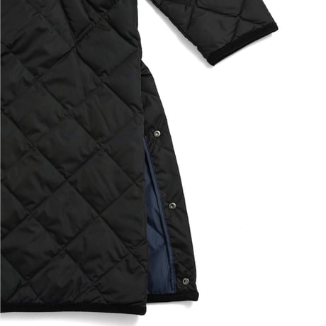 TAION-1062CI-RL-LONG 【UNISEX】 シティ パイピングフード ロングダウンコート-リラックスルーズ