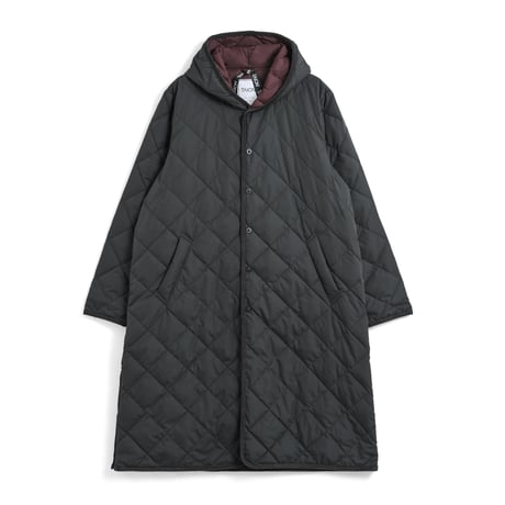 TAION-1062CI-RL-LONG 【UNISEX】 シティ パイピングフード ロングダウンコート-リラックスルーズ
