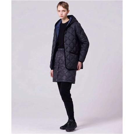 TAION-106CI-RL 【UNISEX】シティ パイピングフード ダウンカーディガン-リラックスルーズ