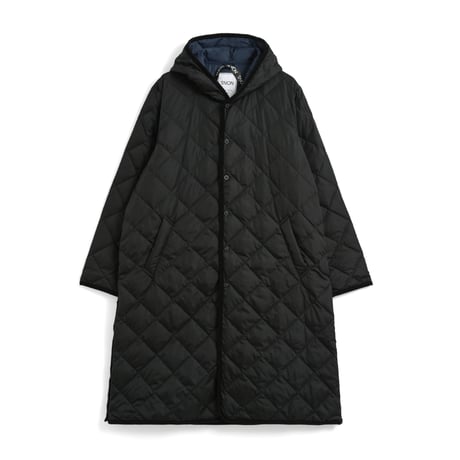 TAION-1062CI-RL-LONG 【UNISEX】 シティ パイピングフード ロングダウンコート-リラックスルーズ