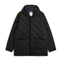 TAION-106CI-RL 【UNISEX】シティ パイピングフード ダウンカーディガン-リラックスルーズ