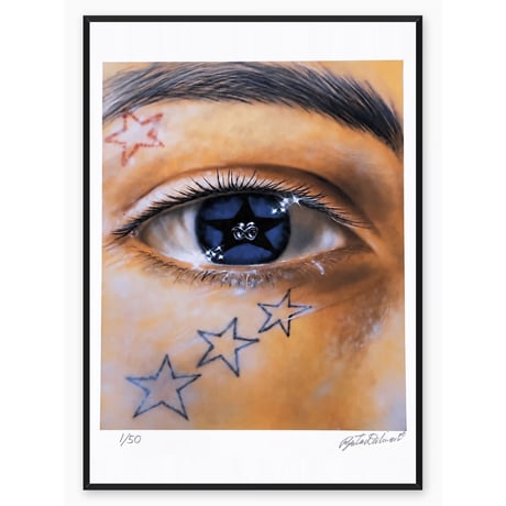 Limited Edition Print of 50 “Stars on the face" A3 / 420 × 297mm (16.5× 11.7 in)