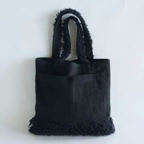 "upcycle" vintage embroidery bag (black)