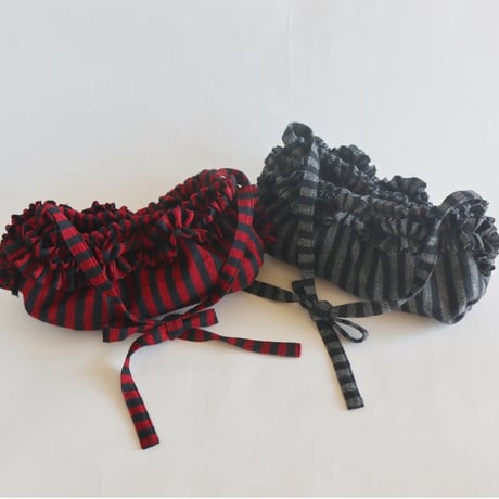 shirring bag （red stripe)