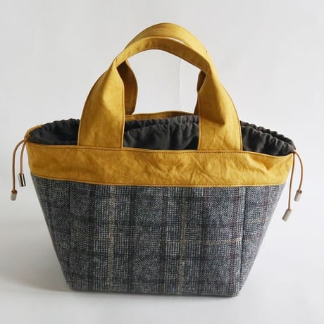 plaid  tote bag （glen check）