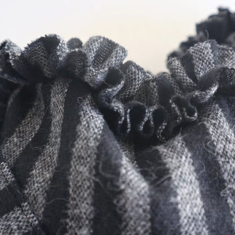shirring bag （black stripe)