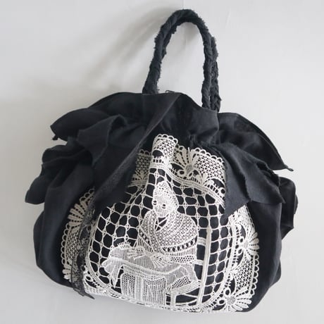 Itami　デッドストック　プチポワンドイリーLとS vintage doily bag | uniquees