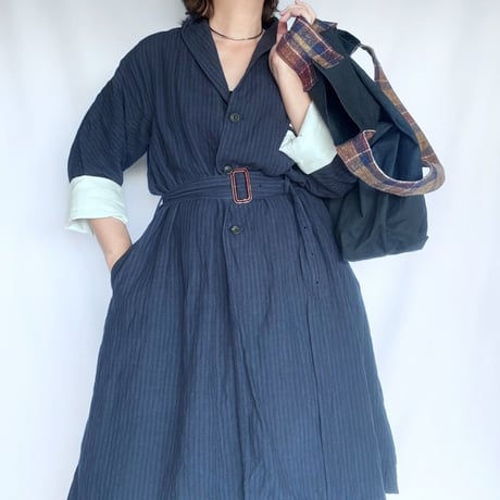newspaper bag (navy)
