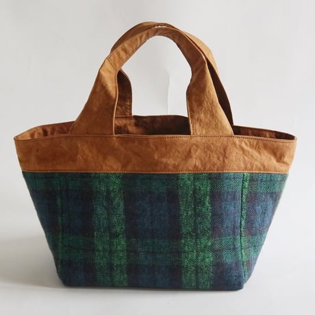 plaid  tote bag （tartan check）