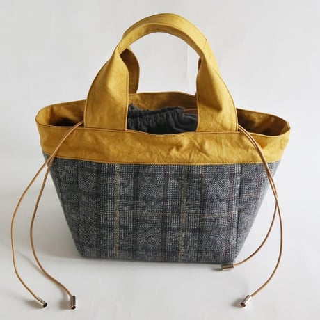 plaid  tote bag （glen check）