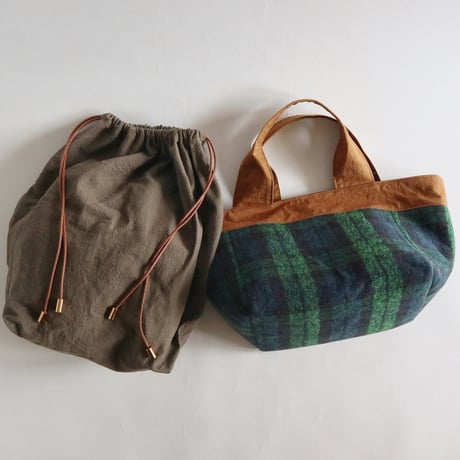 plaid  tote bag （tartan check）
