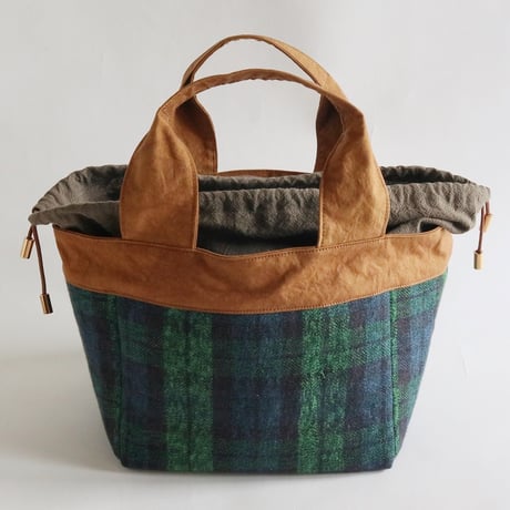 plaid  tote bag （tartan check）