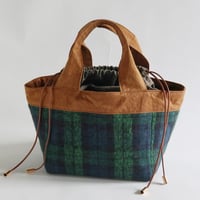 plaid  tote bag （tartan check）