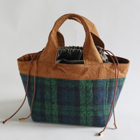 plaid  tote bag （tartan check）